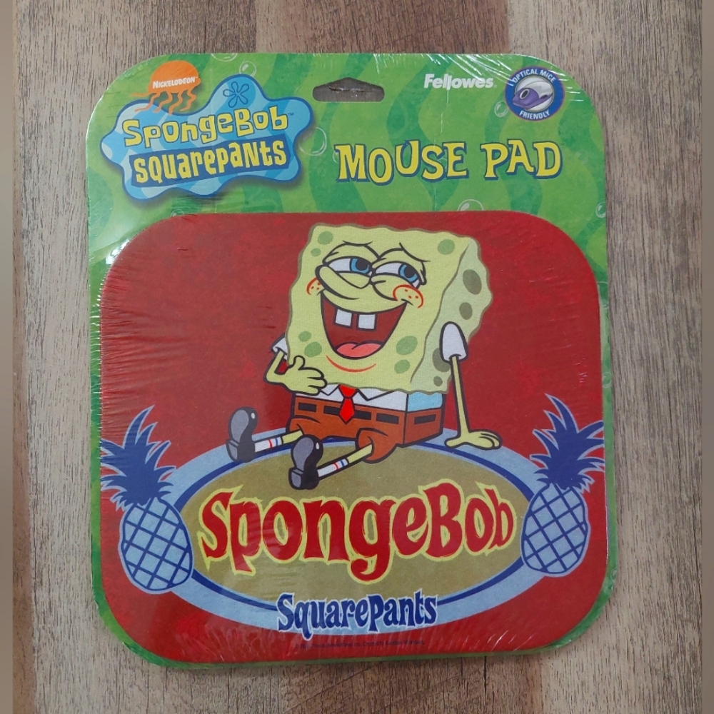 Vintage Y2K SpongeBob Square Pants Mouse Pad Office Sealed New NOS USA